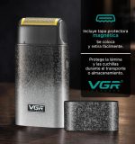 VGR V-326 ماكينة تنعيم وحلاقة شبكية لحلاقة اللحية القصيرة وتنعيم البشرة، مع إمكانية استخدامها لتحديد التدرجات في شعر الرأس