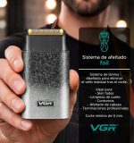 VGR V-326 ماكينة تنعيم وحلاقة شبكية لحلاقة اللحية القصيرة وتنعيم البشرة، مع إمكانية استخدامها لتحديد التدرجات في شعر الرأس