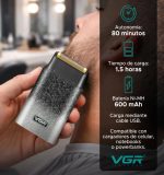 VGR V-326 ماكينة تنعيم وحلاقة شبكية لحلاقة اللحية القصيرة وتنعيم البشرة، مع إمكانية استخدامها لتحديد التدرجات في شعر الرأس