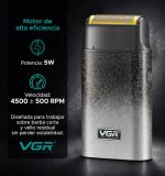 VGR V-326 ماكينة تنعيم وحلاقة شبكية لحلاقة اللحية القصيرة وتنعيم البشرة، مع إمكانية استخدامها لتحديد التدرجات في شعر الرأس