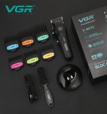 VGR V-857C ماكينة حلاقة وقص شعر احترافية لقص الشعر وتدريجه للاستخدام المنزلي أو الاحترافي
