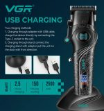 VGR V-857C ماكينة حلاقة وقص شعر احترافية لقص الشعر وتدريجه للاستخدام المنزلي أو الاحترافي