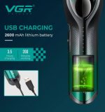 VGR V-858 S2 طقم ماكينة قص شعر وماكينة تشذيب لقص شعر الرجال وتشذيب اللحية والتفاصيل في المنزل أو صالون الحلاقة