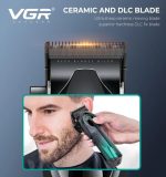 VGR V-858 S2 طقم ماكينة قص شعر وماكينة تشذيب لقص شعر الرجال وتشذيب اللحية والتفاصيل في المنزل أو صالون الحلاقة