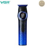 VGR V-977 Blue ماكينة تشذيب الشعر واللحية لتشذيب وتحديد الشعر واللحية بدقة، للاستخدام المنزلي أو الاحترافي