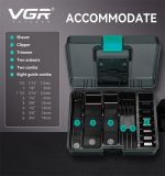 VGR V-840 صندوق تعقيم وتخزين أدوات الحلاقة والتجميل لتعقيم وتنظيم أدوات الحلاقة والتجميل مثل الماكينات والمقصات والأمشاط للاستخدام في الصالون أو المنزل