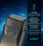 VGR ماكينة حلاقة لاسلكية مقاومة للماء IPX7 V-372