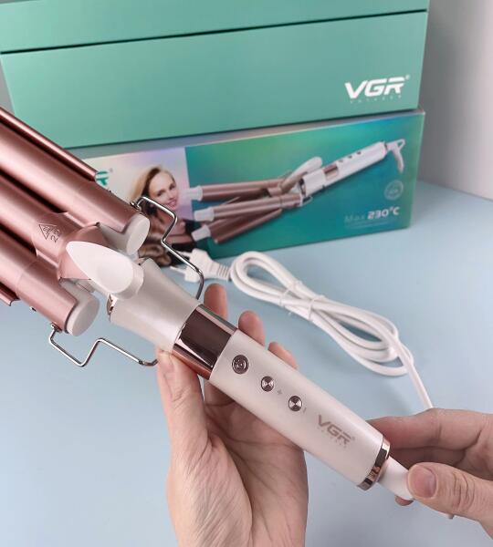 VGR مكواة ويفي احترافية 3 أسطوانات 230° مئوية V-599