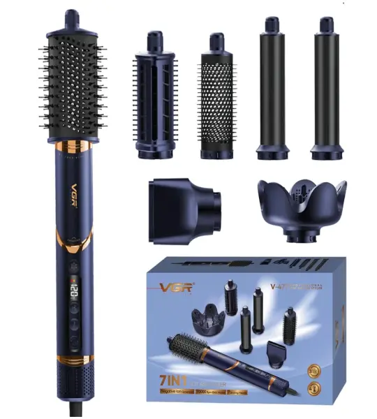 فرشاة شعر 7 في1 V-477 تجفيف الشعر الإحترافية من VGR