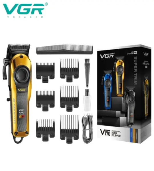 VGR ماكينة قص شعر احترافية بشفرة تيتانيوم V-170