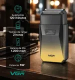 VGR ماكينة حلاقة لاسلكية مقاومة للماء IPX7 V-372