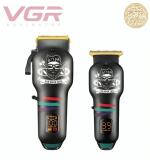 VGR ماكينة قص الشعر شاشة LED شحن USB V-699+V-971