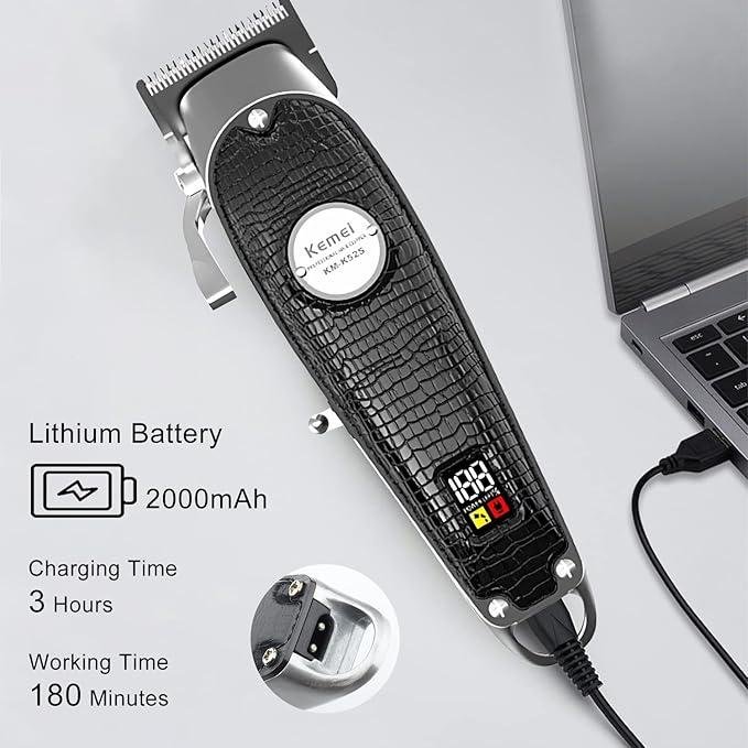 Km-K52s - ماكينة حلاقة كهربائية احترافية. قابله للشحن للرجال