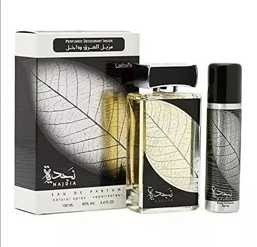 Lattafa عطر نجديا او وي بارفان +بخاخ من لطافة - للرجال