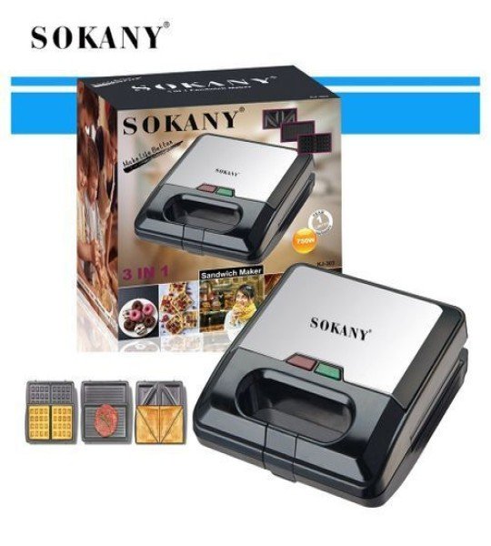 جهاز ساندوتش ميكر سوكاني 3 فى 1  Sokany KJ-303